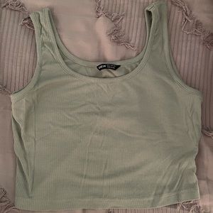 Mint green cropped tank